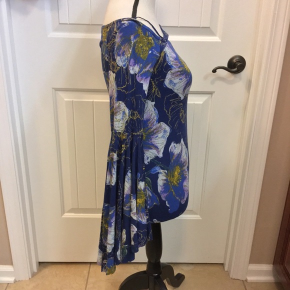 NWT S Free People floral bell sleeve off shoulder - Picture 7 of 8